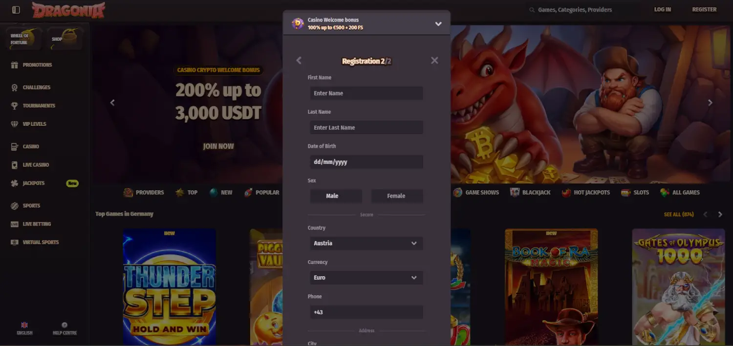 dragonia-registrierung-page